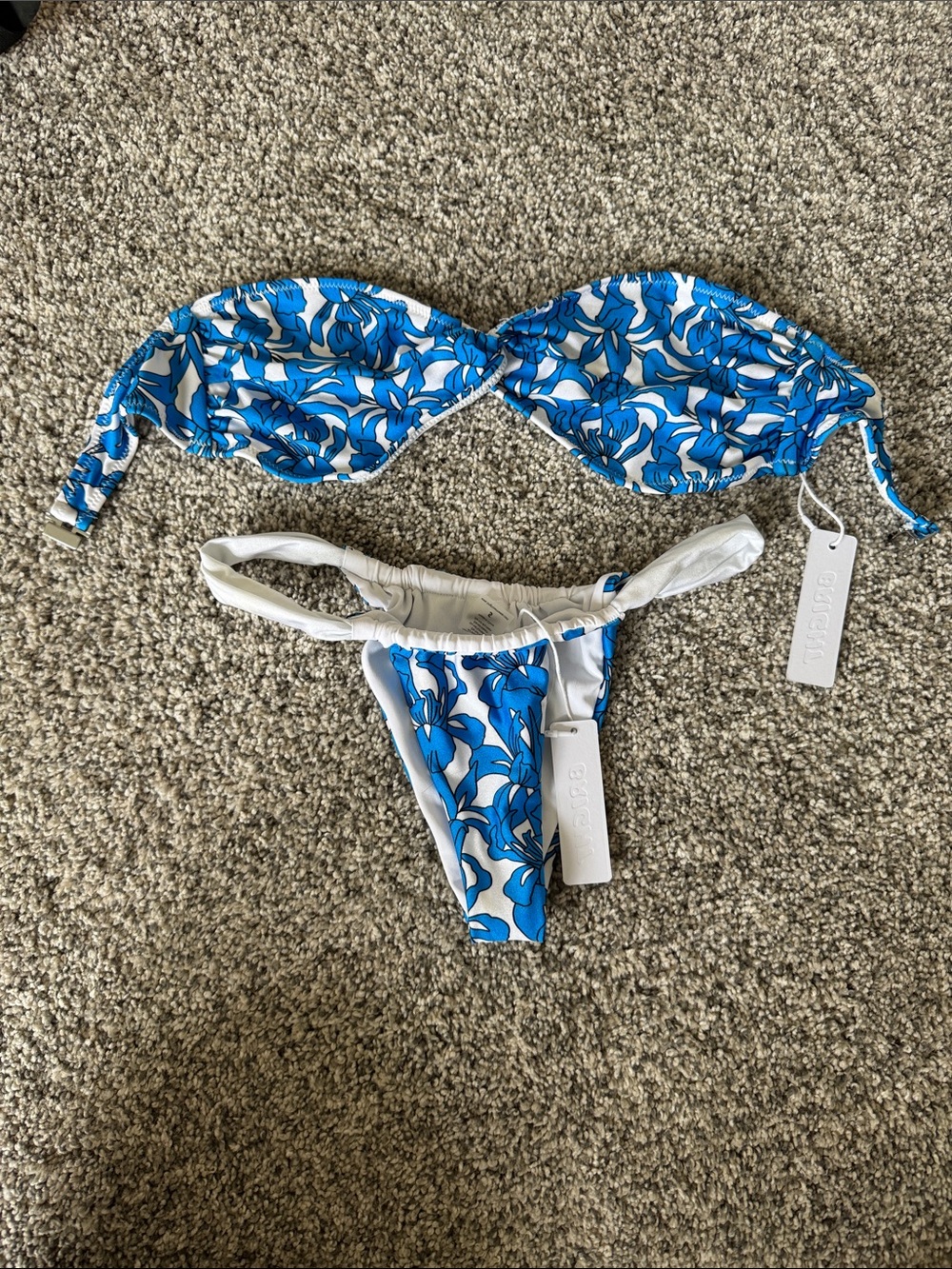 Bright Swimwear Blue Bikini set NWT